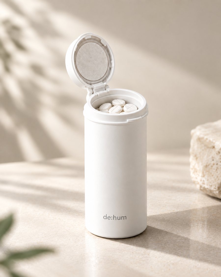 Cap Dry container with the disc built into the lid